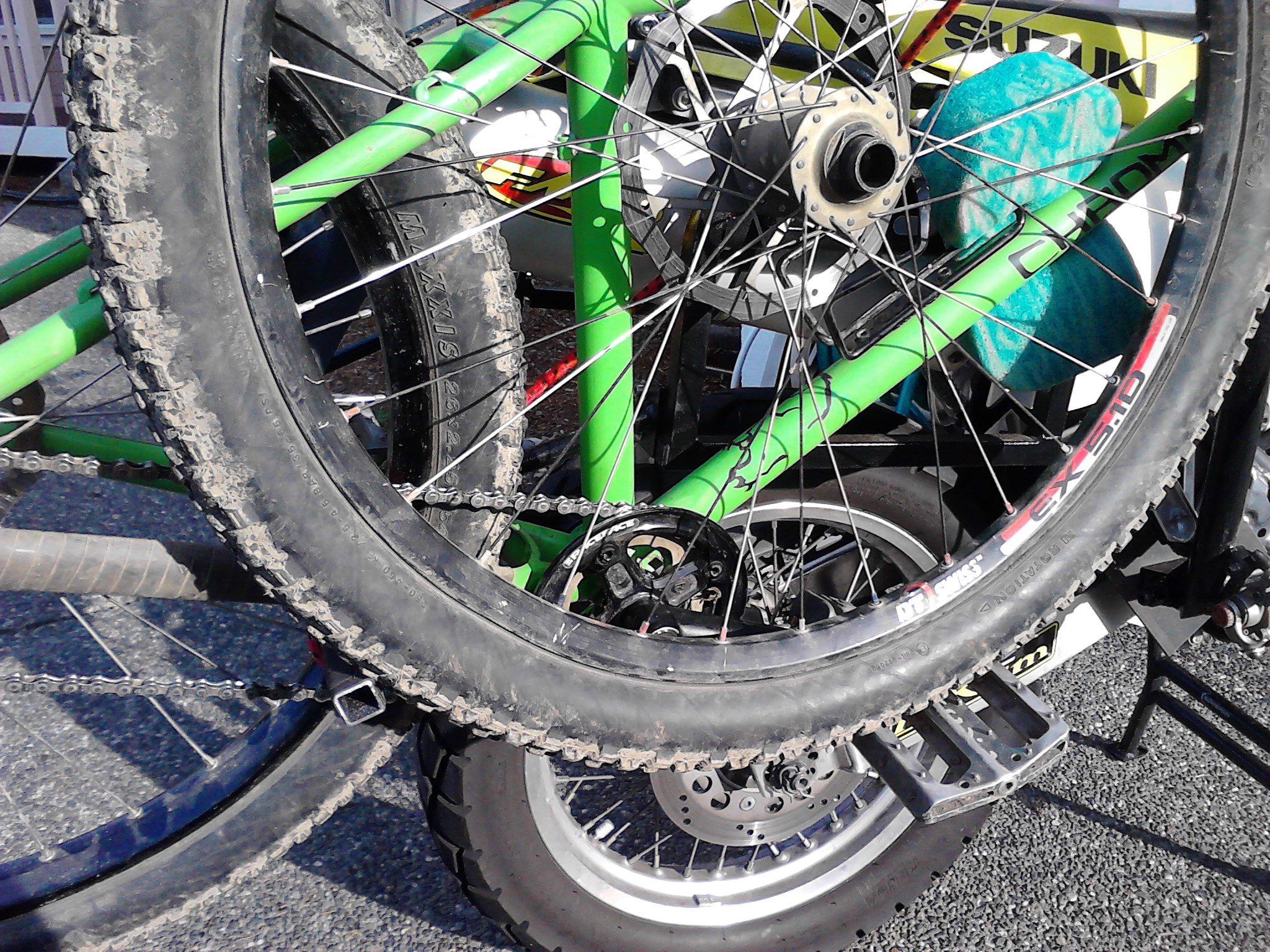 Front Wheel in place
